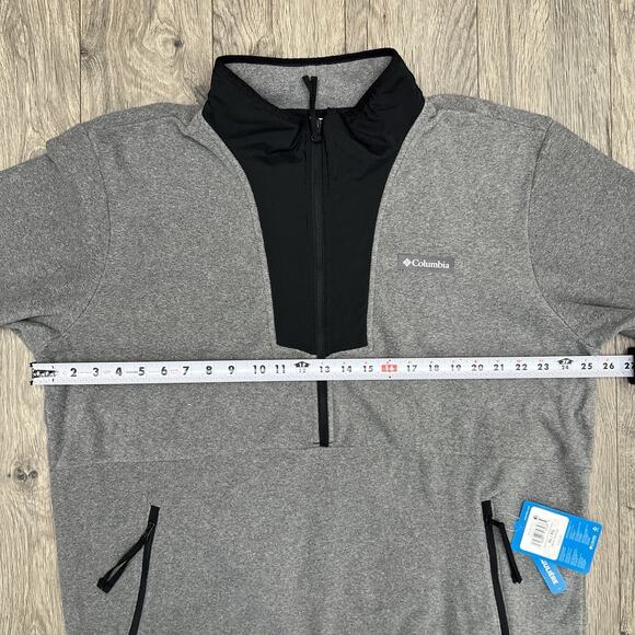 Columbia 1/2 Fleece Sweater Size XL Mens Grey Sequoia Grove $60 - Picture 4 of 13